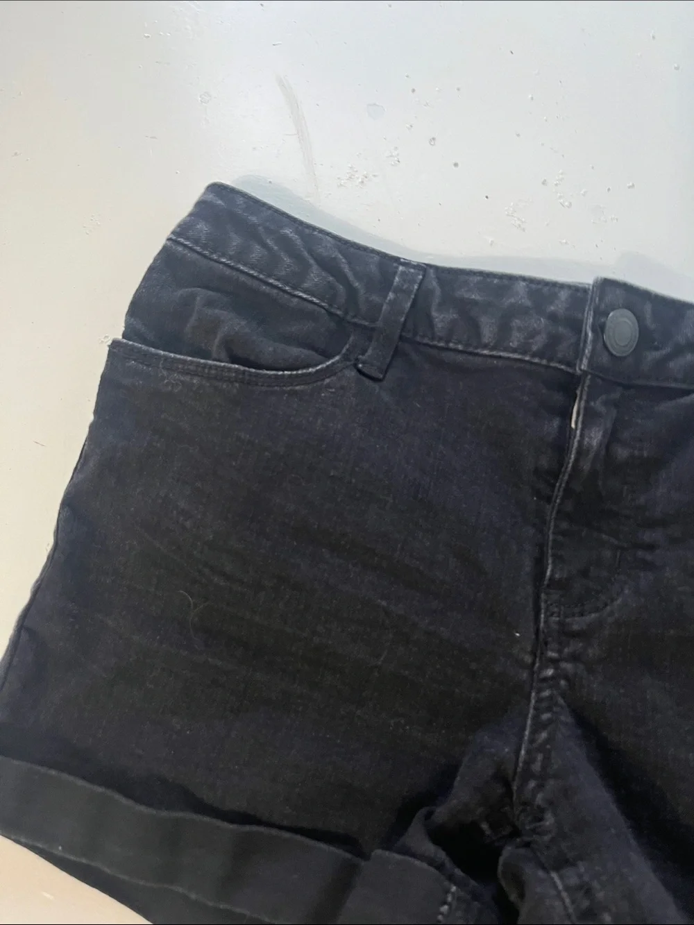 SO Sz 16 Youth Black Favorite Shortie Denim Jean Shorts